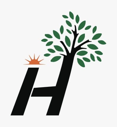 Lush green tree integrated with the letter H, representing eco-friendly insurance solutions at Insure Horizons.