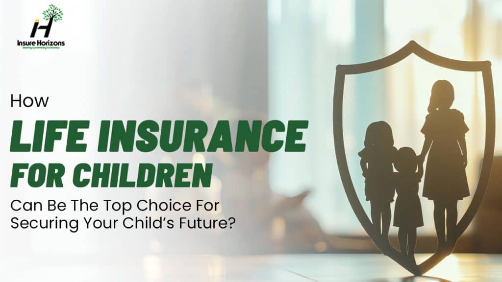 Silhouette of a mother and children behind a shield symbolizing protection and security.