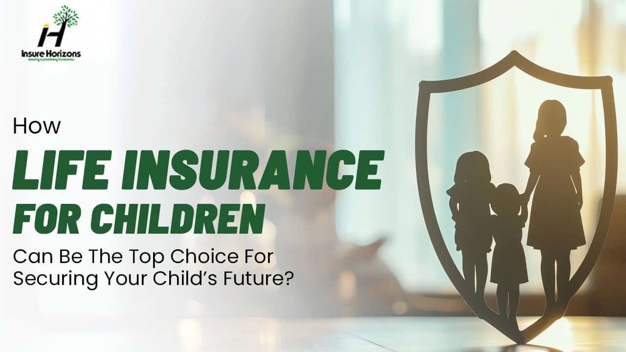 Silhouette of a mother and children behind a shield symbolizing protection and security.